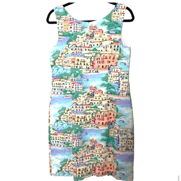 Talbots Scenic Village Shift Dress - Picture 2 of 6